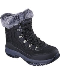 Skechers - Trego Stormie Damen Schwarze Winter Stiefeletten - Lyst