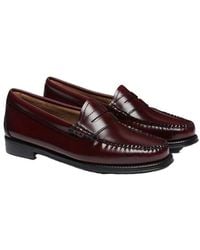 G.H. Bass & Co. - Weejun Ii Leather Wine Penny Loafers - Lyst