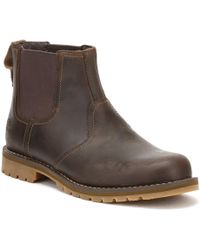 Timberland Mens Gaucho Dark Brown Larchmont Chelsea Boots