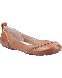 Hush Puppies - Janessa Planos De Piel Para Mujer En Color Marrón Claro - Lyst