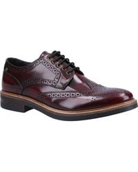Base London - Woburn Excel Leather Bordo Brogues Shoes - Lyst
