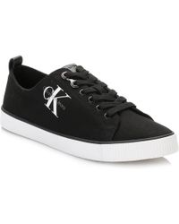 calvin klein dora canvas trainers