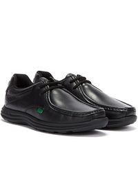 Kickers Reasan Lace Leather Shoes - Black