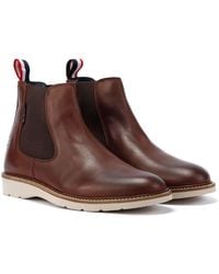 Ben Sherman - Hampton Leather Men's Burgundy Boots - Uk 10 - Lyst