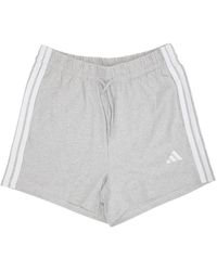 adidas - W 3S Sj Shorts Grigi Da Donna - Lyst