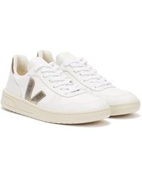 white and gold trainers womens