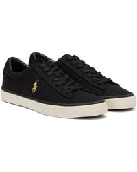 polo ralph lauren sayer canvas trainer black
