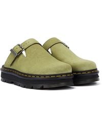 Dr. Martens - Zebzag Eh Suede Muted Olive Mule - Lyst