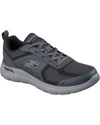 Skechers - Arch Fit Summits Leege Leather Leather/Mesh/Blk Trim Trainers - Lyst