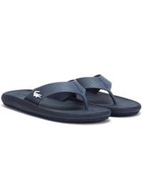black lacoste flip flops