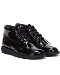 Kickers - Kick Hi Patent Boots - Lyst