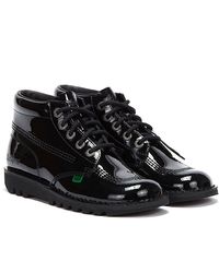 Kickers - Kick Hi Patent Lack Schnürschuhe - Lyst