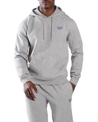 Reebok - Id 2-Col Logo Hoodie Cotton Hooded Sweatshirt - Lyst