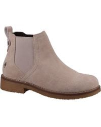 Hush Puppies - Maddy Suede Nude Boots - Lyst