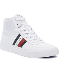 tommy hilfiger mens white trainers