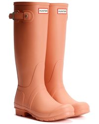 HUNTER - Original Tall Boot Rubber Terracotta Wellington Boots - Lyst
