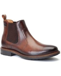 Base London - Bloom Leather Burnt Boots - Lyst