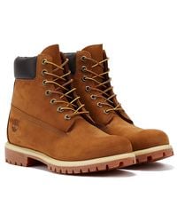 Timberland - Premium Waterproof 6 Inch Boot Rust Nubuck - Lyst
