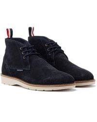 Ben Sherman - Hampton Suede Men's Navy Boots - Uk 8 - Lyst