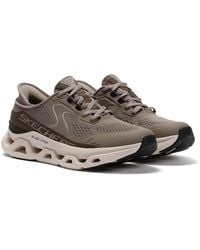 Skechers - Slip-Ins Glide Step Altus Mesh Khaki Trainers - Lyst