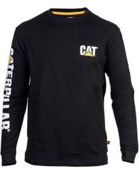 Caterpillar - Trademark Banner Long Sleeve Cotton T-Shirt - Lyst