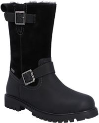 HUNTER - Ness Leren Zwarte Laarzen - Lyst