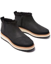 TOMS - Marlo Leather Boots - Lyst
