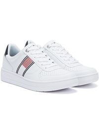 tommy hilfiger white slip on sneakers