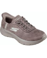 Skechers - Go Walk Flex Mali Textiel Bruine Sneakers - Lyst
