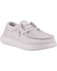 HEYDUDE - Wendy Comf Suede Lilac Moccasins Shoes - Lyst