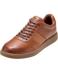 Cole Haan - Grand Crosscourt Gates Leather Tan Trainers - Lyst