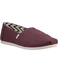 TOMS - Alpargata Jute Burgundy Espadrilles - Lyst
