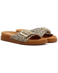 TOMS - Marin Slide Leopard Sandals - Lyst