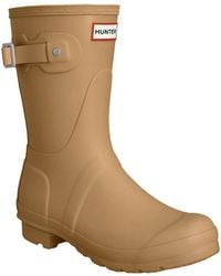 HUNTER - Original Short Bottes En Caoutchouc Gravel/Biscuit Wellington - Lyst