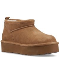 BEARPAW - Retro Super Shorty Suede Hickory Winter Ankle Boots - Lyst