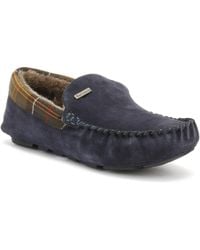 Barbour Mens Navy Monty Slippers - Blue