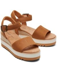 TOMS - Diana Leather Wedges - Lyst