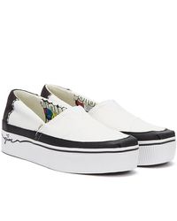 blue vintage canvas platform women's boardwalk classics venice collection