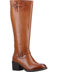 Hush Puppies - Heidi Stiefeletten Aus Braunem Leder - Lyst