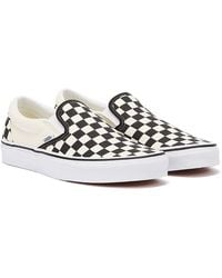 Vans - Classic Slip-On Checkboard Canvas Skate Trainers Rubber - Lyst