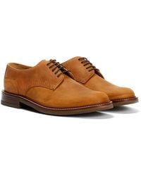 Chapman & Moore - Plain Derby Country Oiled Leather Tan Shoes - Lyst