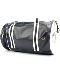 Fred Perry - Classic Barrel Polyester Navy/Ecru Cross Bag - Lyst