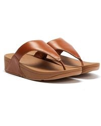 Fitflop - Lulu Leather Toepost Flip-Flop - Lyst