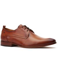 Base London - Gambino Lace Up Leather Burnt Lace-Up Shoes - Lyst