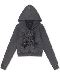 Ed Hardy - Stay True Fitted Cropped Zip Hoodie - Lyst