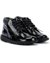 Kickers - Kick Hi Youth Quilted Patent Shoes - Lyst