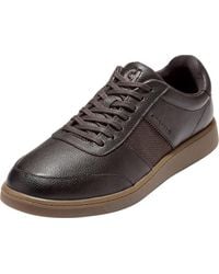 Cole Haan - Grand Crosscourt Gates Leather Dark Chocolate Trainers - Lyst