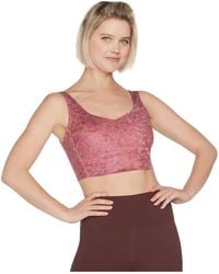 Skechers - Gosculpt Leopard Longline Bra - Lyst