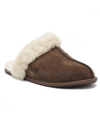 UGG Scuffette Ii Dark Brown Suede Slippers