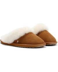 EMU - Jolie Suede Chestnut Slippers - Lyst